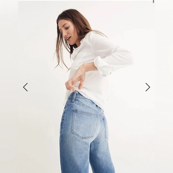 Madewell The High-Rise Slim Crop Boyiean: Knee-Rip Edition blue size 25 - Picture 13 of 16